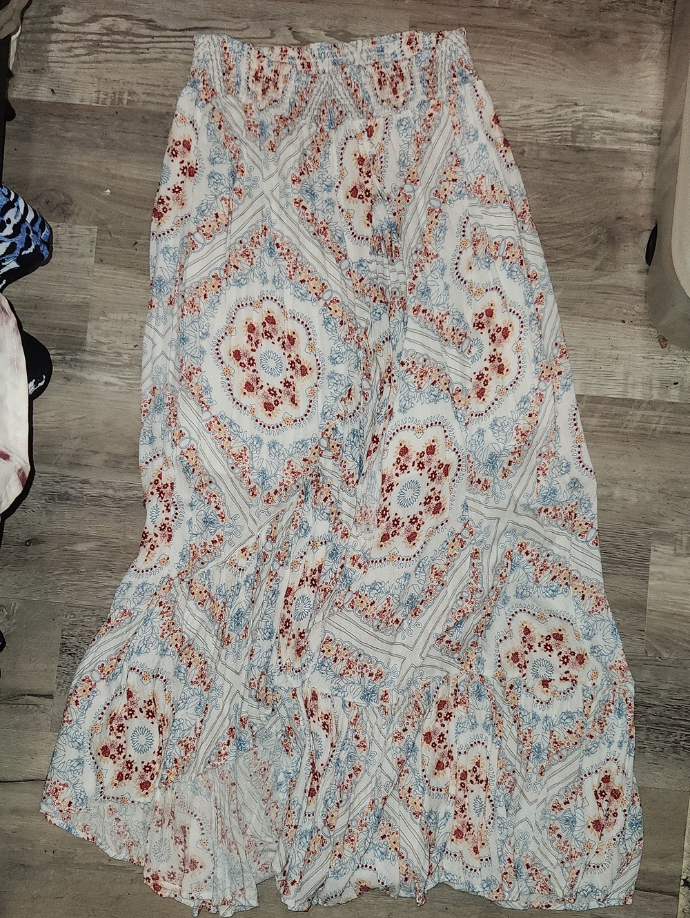 Floral Tiered Maxi Skirt